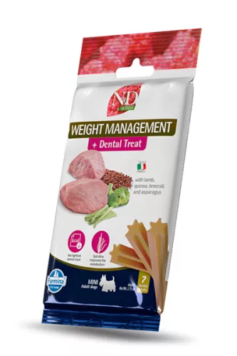 N&D Quinoa Weight Management Dog Lamb Adult Mini 60g - kutya fogtisztító