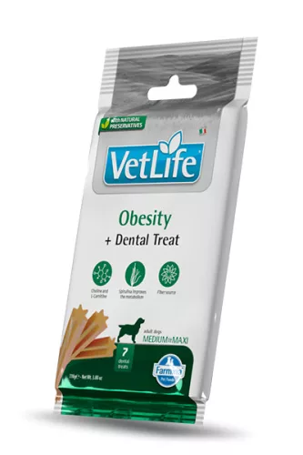 Vet Life Obesity Dog Medium&Maxi 100g - fogtisztító kutyáknak