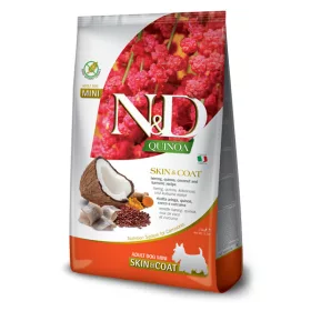  N&D Quinoa Skin & Coat Dog Herring Adult Mini 800g - kutya száraztáp hering, quinoa, kókusz, kurkuma