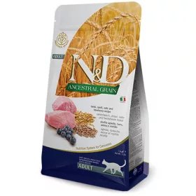   N&D Ancestral Grain Cat Adult Lamb 1,5kg - macska száraztáp bárány, tönköly, zab&áfonya