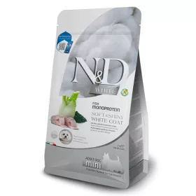   N&D White Dog Sea Bass Adult Mini 2kg - kutya száraztáp tengeri sügér, spirulina, édeskömény