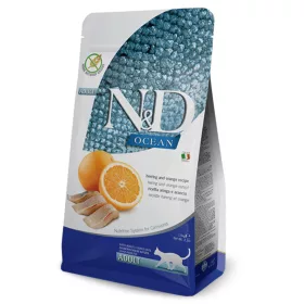   N&D Ocean Cat Adult Herring Orange 5kg - macska száraztáp hering, narancs