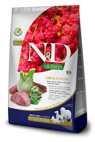 N&D Quinoa Digestion Dog Lamb Adult Medium/Maxi 7kg - kutya száraztáp bárány, quinoa, édeskömény