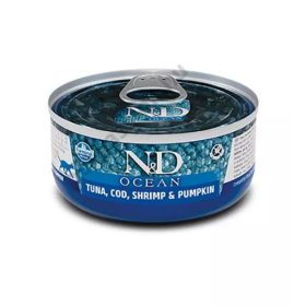   N&D Ocean Cat Tuna Cod Shrimp Pumkin 70g - macska konzerv tonhal, tőkehal, garnélarák, sütőtök