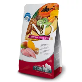   N&D Tropical Selection Dog Chicken Adult Medium/Maxi 10kg - kutya száraztáp csirke, tönkölybúza, zab, trópusi gyümölcsök