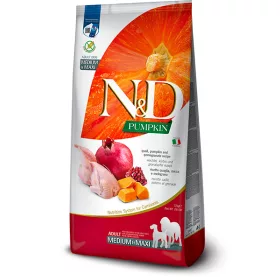   N&D Pumpkin Dog Quail Adult Medium/Maxi 12kg - kutya száraztáp fürj, gránátalma, sütőtök