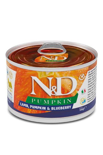 N&D Pumpkin Dog Lamb Adult Mini 140g - kutya konzerv bárány, áfonya, sütőtök 